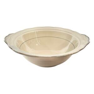 Grindley Cream Petal Vegetable Bowl 10" Serving Dish Handles Cream Gold Rim Vtg